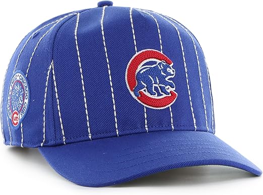 47 MLB Chicago Rawlings Pinstripe Hitch Adjustable Snapback Hat - Blue