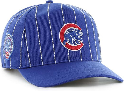 47 MLB Chicago Rawlings Pinstripe Hitch Adjustable Snapback Hat - Blue