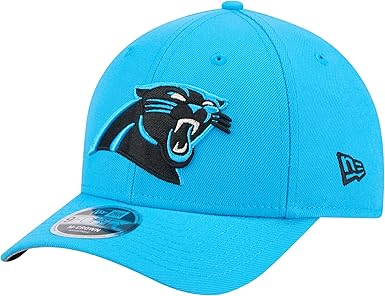 New Era 9FORTY 2025 NFL Team Collection M-Crown Adjustable Snapback Hat (CA/US, Alpha, One Size, Carolina Panthers, Blue)