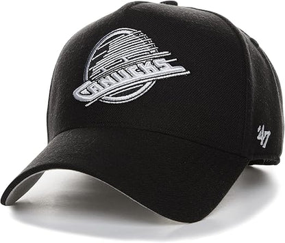 47 Men's Vancouver Hockey Vintage Skate Logo Black/White MVP Adjustable Hat - One Size