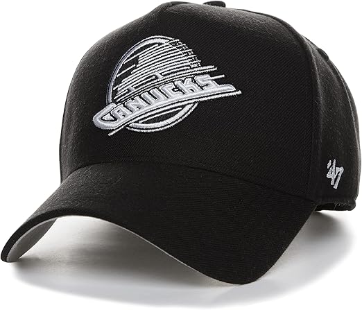 47 Men's Vancouver Hockey Vintage Skate Logo Black/White MVP Adjustable Hat - One Size