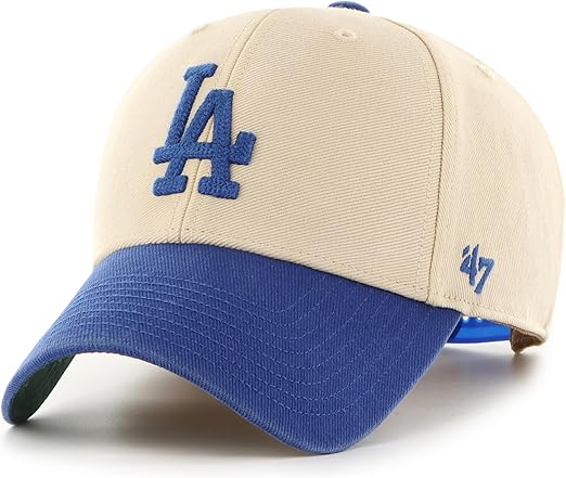 47 MLB Los Angeles Fairfield MVP Adjustable Snapback Hat - Cream/Royal