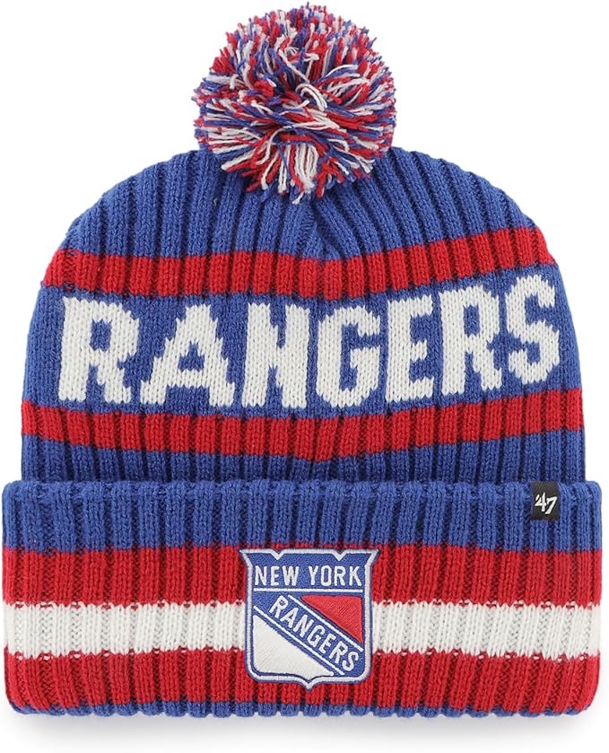 47 NHL New York Bering Cuff Knit Toque - Red/Blue