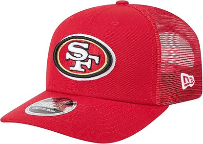 New Era 9SEVENTY 2025 NFL Team Collection Adjustable Stretch-Snap Hat (CA/US, Alpha, One Size, San Francisco 49ers, Scarlet)