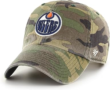 American Needle Licensed NHL Camo Caps (Edmonton Oilers)