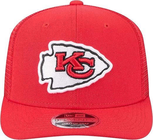New Era 9SEVENTY 2025 NFL Team Collection Adjustable Stretch-Snap Hat (CA/US, Alpha, One Size, Kansas City Chiefs, Red)