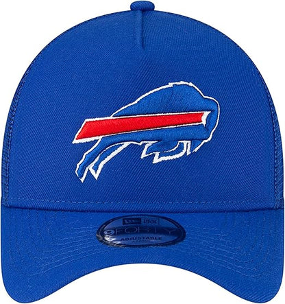 New Era NFL A-Frame 9FORTY Team Color Mesh Trucker Adjustable Hat Cap One Size Fits All, Buffalo Bills - Blue, One Size