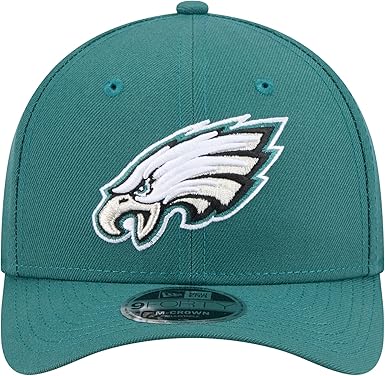 New Era 9FORTY 2025 NFL Team Collection M-Crown Adjustable Snapback Hat (CA/US, Alpha, One Size, Philadelphia Eagles, Forest Green)