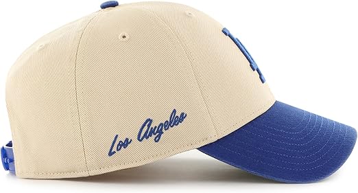 47 MLB Los Angeles Fairfield MVP Adjustable Snapback Hat - Cream/Royal
