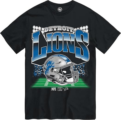 47 NFL Detroit Blindside Tee - Black (CA/US, Alpha, Small, Regular, Regular, Black)