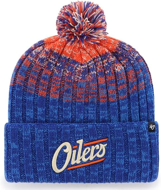 47 NHL Edmonton Cascade Cuff Knit Beanie - Blue/Orange