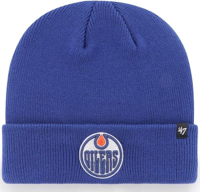 47 NHL Edmonton Raised Cuff Knit Beanie - Blue