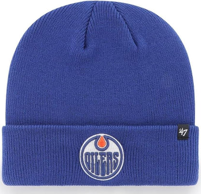 47 NHL Edmonton Raised Cuff Knit Beanie - Blue