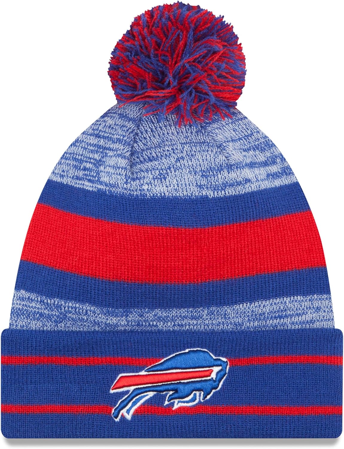 NFL Buffalo Bills Pom Knit Beanie, One Size, Red