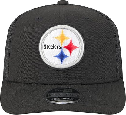 New Era 9SEVENTY 2025 NFL Team Collection Adjustable Stretch-Snap Hat (CA/US, Alpha, One Size, Pittsburgh Steelers, Black)