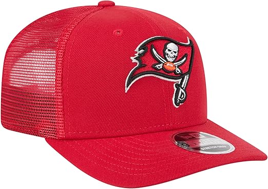 New Era 9SEVENTY 2025 NFL Team Collection Adjustable Stretch-Snap Hat (CA/US, Alpha, One Size, Tampa Bay Buccaneers, Red)