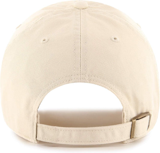 '47 Blank Classic Clean Up Cap, Adjustable Plain Baseball Hat for Men and Women, Beige, One Size