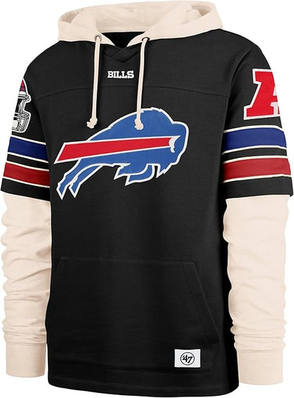 47 NFL Buffalo Split Zone Cornerback Duo Lacer - Black/Cream (CA/US, Alpha, XX-Large, Regular, Regular, Black)