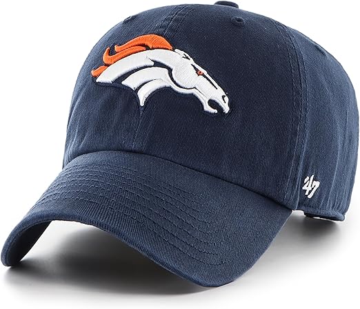 47 Clean Up NFL Denver Adjustable Hat - Navy Blue
