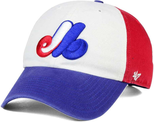 Montreal Expos Clean up 47 Brand Adjustable Hat (Tri Color One Size)