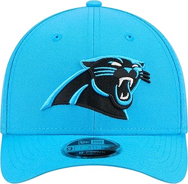 New Era 9FORTY 2025 NFL Team Collection M-Crown Adjustable Snapback Hat (CA/US, Alpha, One Size, Carolina Panthers, Blue)