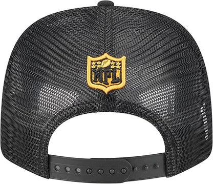 New Era 9SEVENTY 2025 NFL Team Collection Adjustable Stretch-Snap Hat (CA/US, Alpha, One Size, Pittsburgh Steelers, Black)