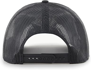 47 Blank Trucker Mesh Back Adjustable Curved Brim Snapback Cap - Black/Black