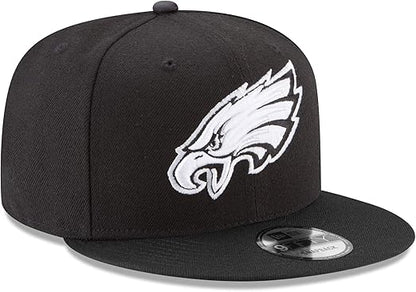 New Era 9FIFTY NFL 2025 Team Collection Adjustable Snapback Hat - Black/White (CA/US, Alpha, One Size, Black/White, Philadelphia Eagles)