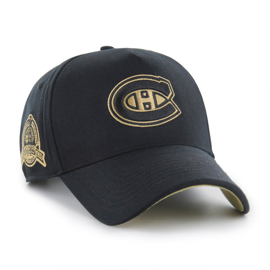 47 NHL Montreal Canadiens Sure Shot MVP Hitch Side Patch Snapback - Black and Gold