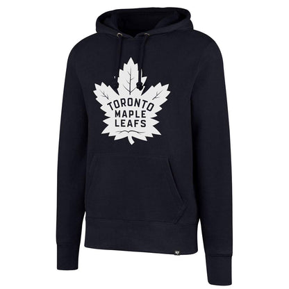 Men's Toronto Maple Leafs Imprint Headline White Logo Pullover Navy Hoodie (Small)
