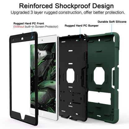 Cantis Case for ipad 9th Generation/iPad 8th Generation/iPad 7th Generation, Slim Heavy Duty Shockproof Rugged Protective Case Built-in Stand for iPad 10.2 inch 2021/2020/2019