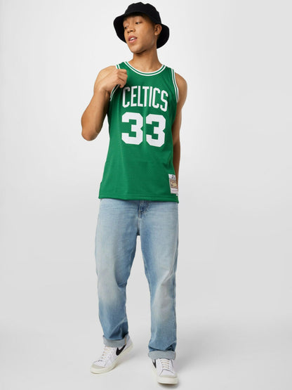 Mitchell & Ness Boston Celtics Larry Bird 33 Kelly Green Replica Swingman Jersey 2.0 NBA HWC Basketball Trikot