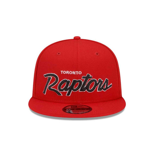 New Era Men’s NBA Toronto Raptors Evergreen Script 9FIFTY Snapback Hat – Red