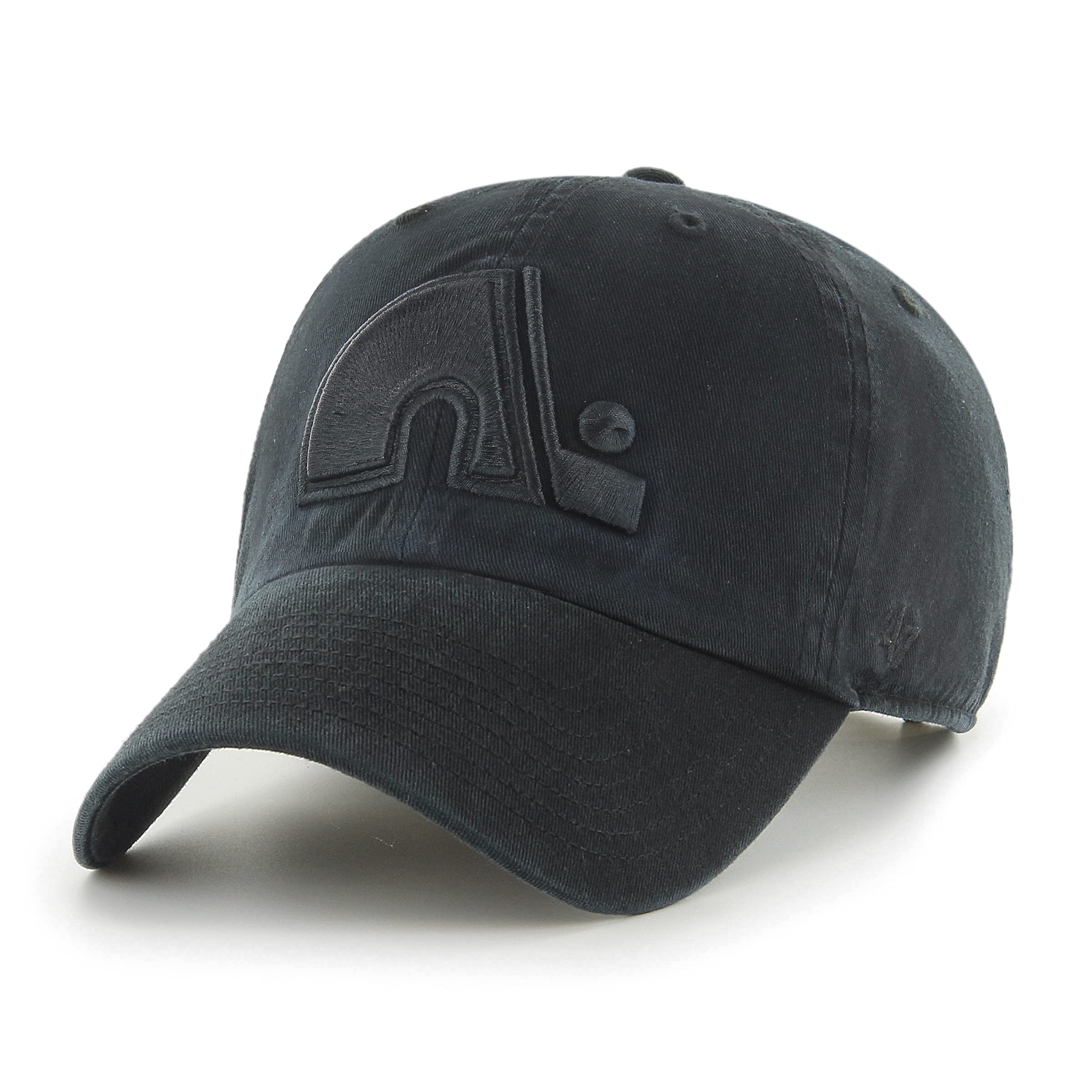 47 Men's Quebec Nordiques Vintage Black On Black Clean Up Adjustable Hat - One Size