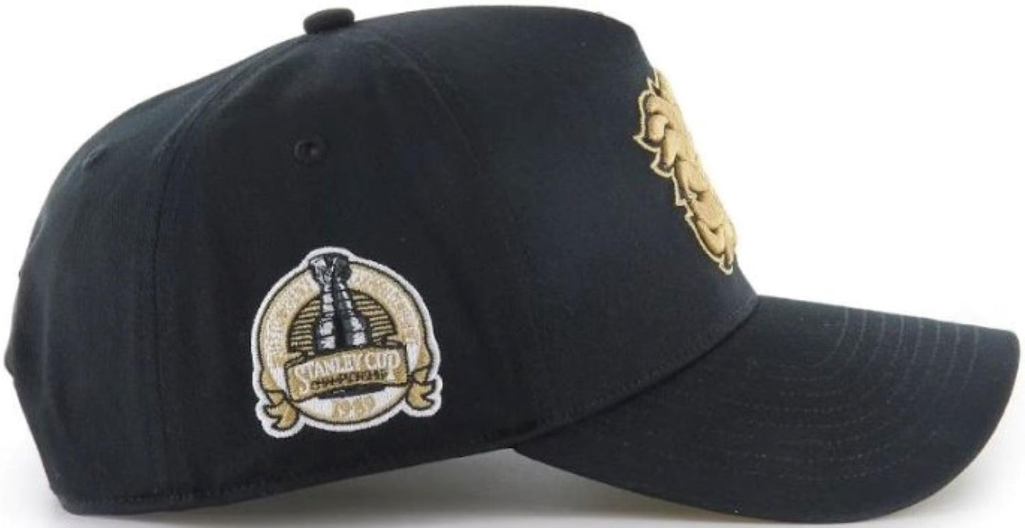 47 MVP Sure Shot Hitch Vintage Stanley Cup 1989 Side Patch Snapback - Black and Gold
