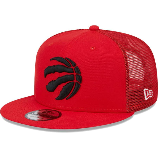 New Era Men's Red Toronto Raptors Team Color Trucker 9FIFTY Snapback Hat