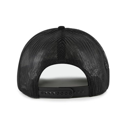 47 NFL Detroit Mesh Double Header Rope Adjustable Snapback Hat - Black