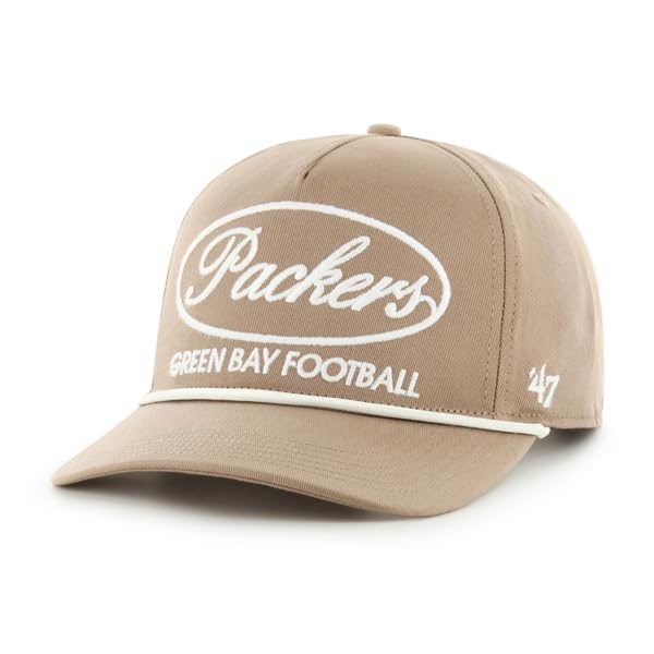 47 NFL Green Bay Foundational Hitch RF Snapback Adjustable Hat - Khaki