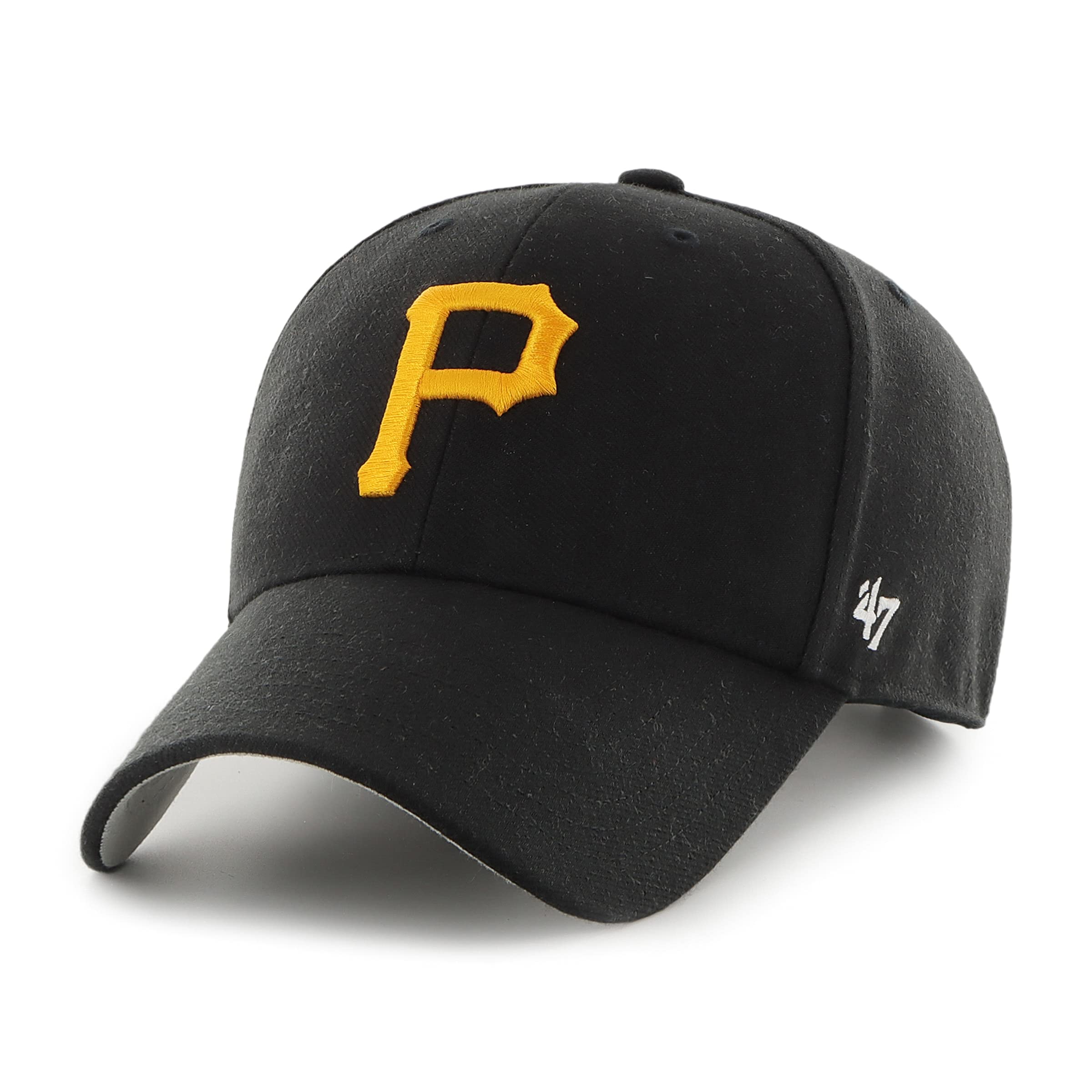 47 Men's Compatible with Pirates Cooperstown World Series Sure Shot MVP Adjustable Hat - One Size Black