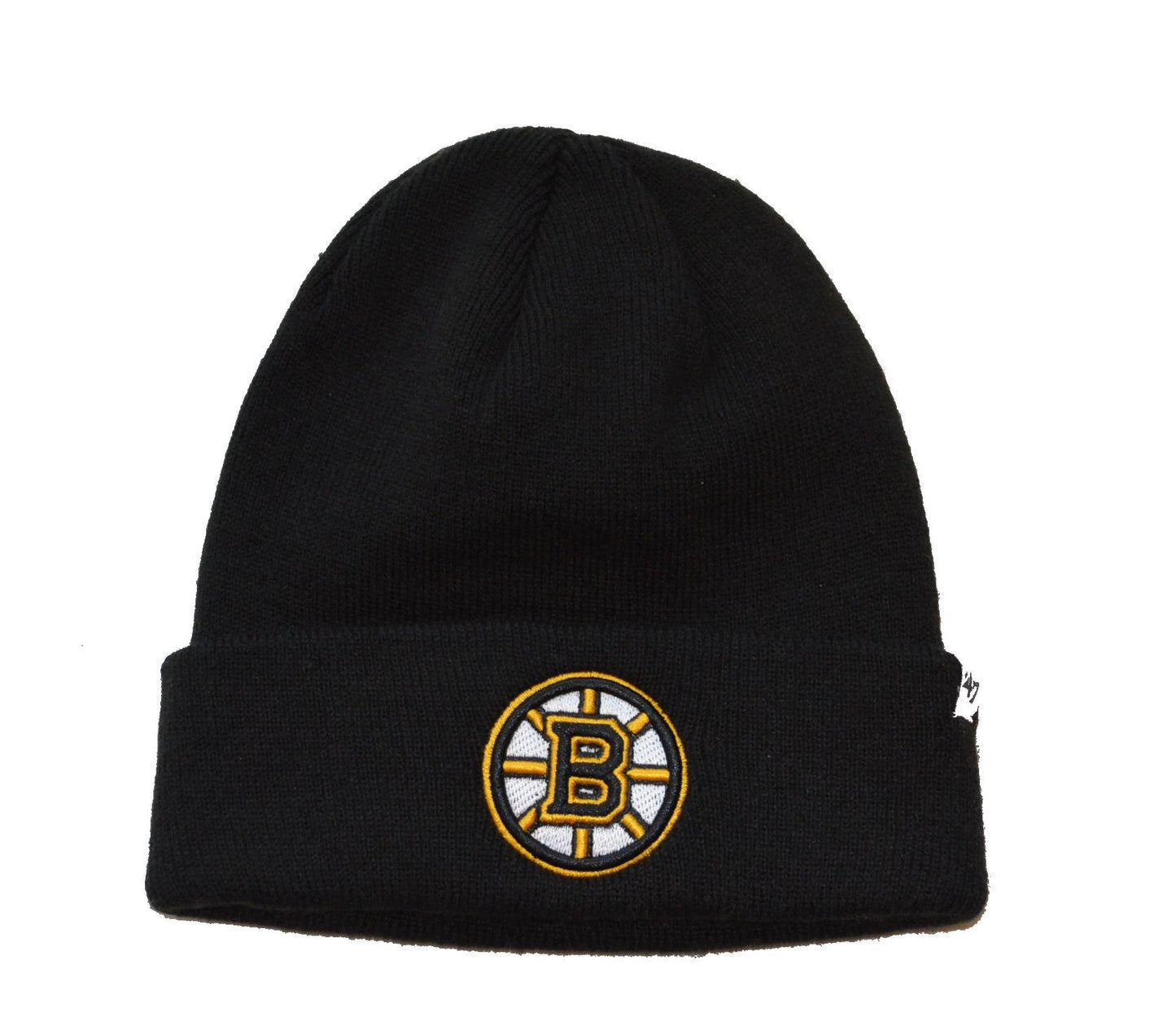 Boston Bruins Black Beanie Hat - NHL Cuffed Winter Knit Toque Cap