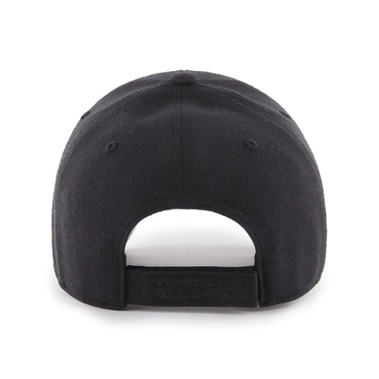 47 Men's Toronto Blue Jays Black On Black MVP Adjustable Hat - One Size