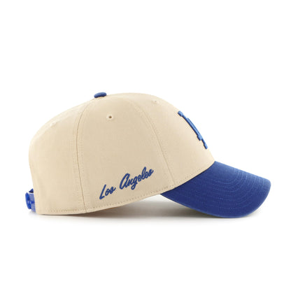 47 MLB Los Angeles Fairfield MVP Adjustable Snapback Hat - Cream/Royal