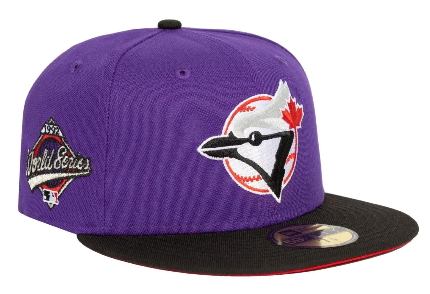 New Era 59FIFTY MLB Toronto Blue Jays World Series 1992 Fitted Hat - True Purple/Black