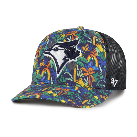 47 Brand MLB Toronto Trucker Mesh Back Jungle Edition Adjustable Cap - Youth Black