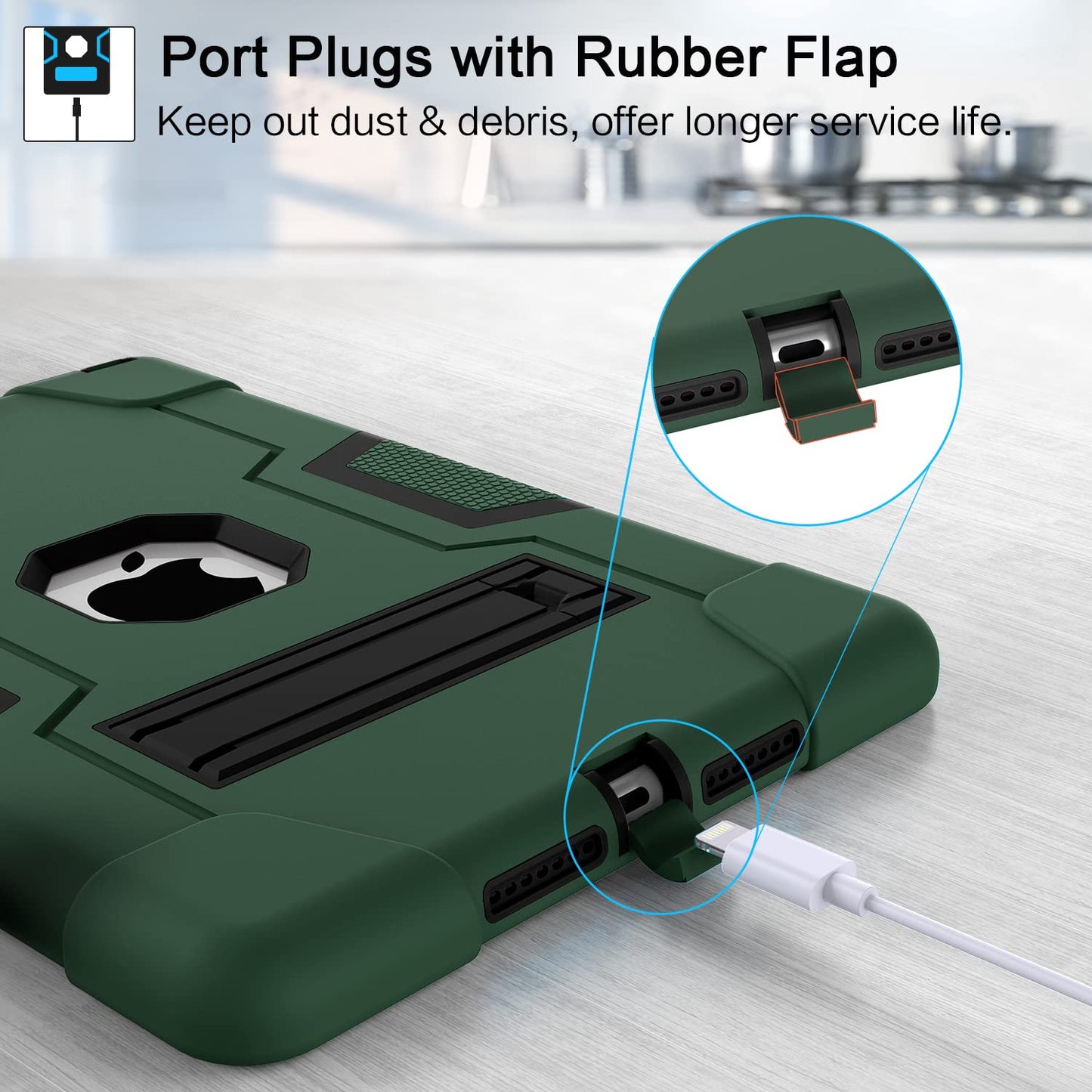 Cantis Case for ipad 9th Generation/iPad 8th Generation/iPad 7th Generation, Slim Heavy Duty Shockproof Rugged Protective Case Built-in Stand for iPad 10.2 inch 2021/2020/2019