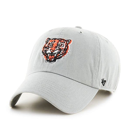 47 Men's Detroit Tigers Cooperstown Collection 1957 Logo Clean Up Adjustable Hat - One Size Grey