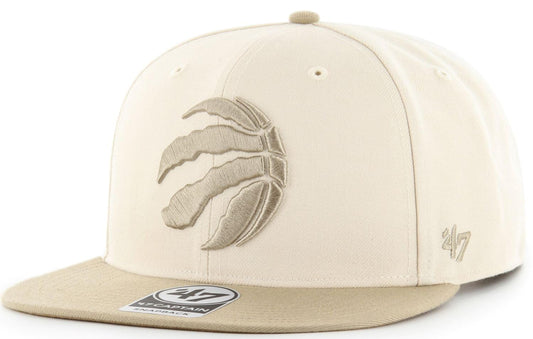 47 Sure Shot Captain Toronto Raptors NBA Sierra Sidepatch Snapback - Cream
