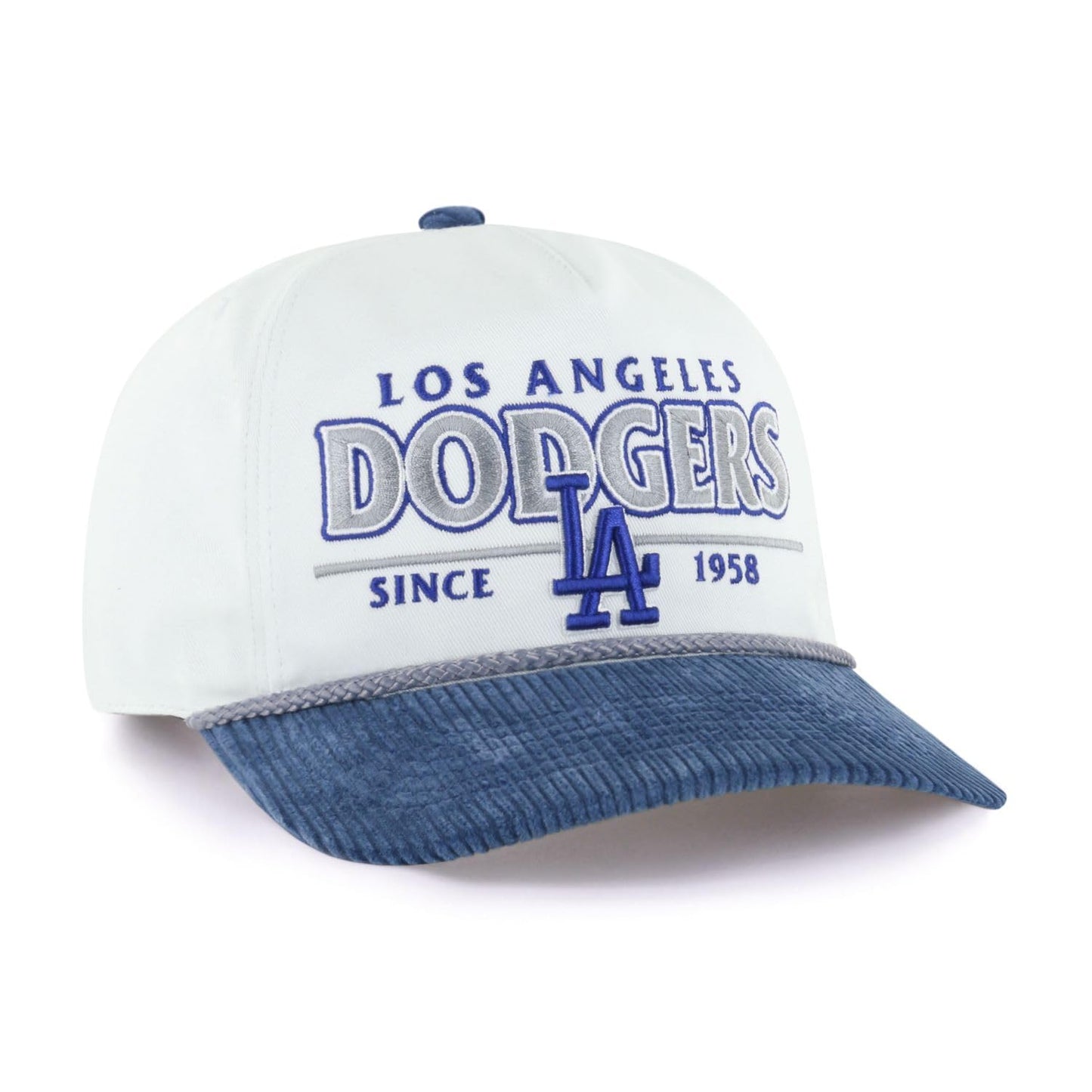 47 MLB Los Angeles Rustic Hitch Adjustable Snapback Hat White