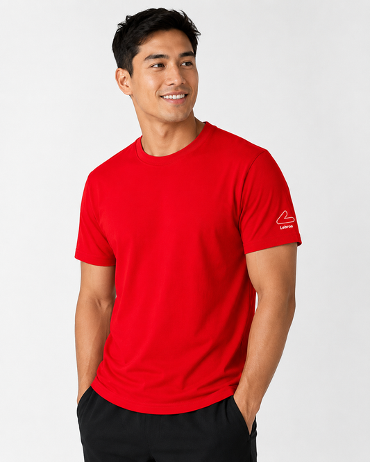 Short Sleeve Men's T-Shirt By Lebros- Red