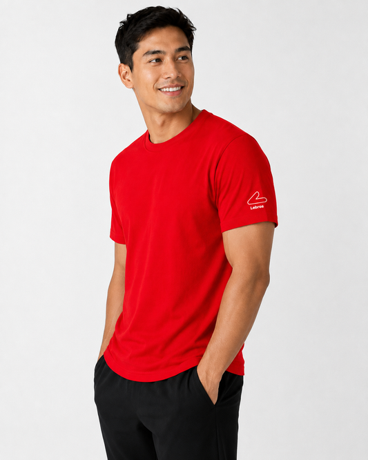 Short Sleeve Men's T-Shirt By Lebros- Red